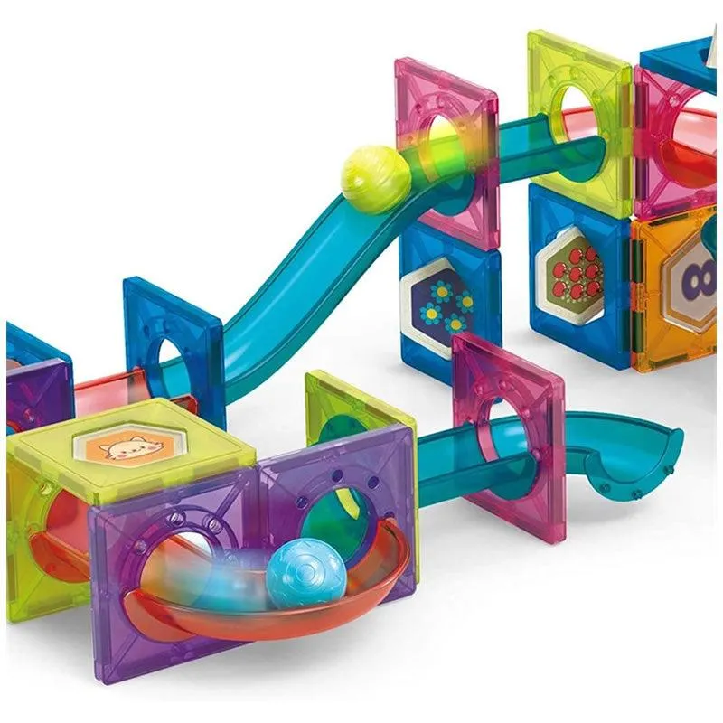 52 Piece Of Magbuild Magnetic Marble Run Blocks KP-25