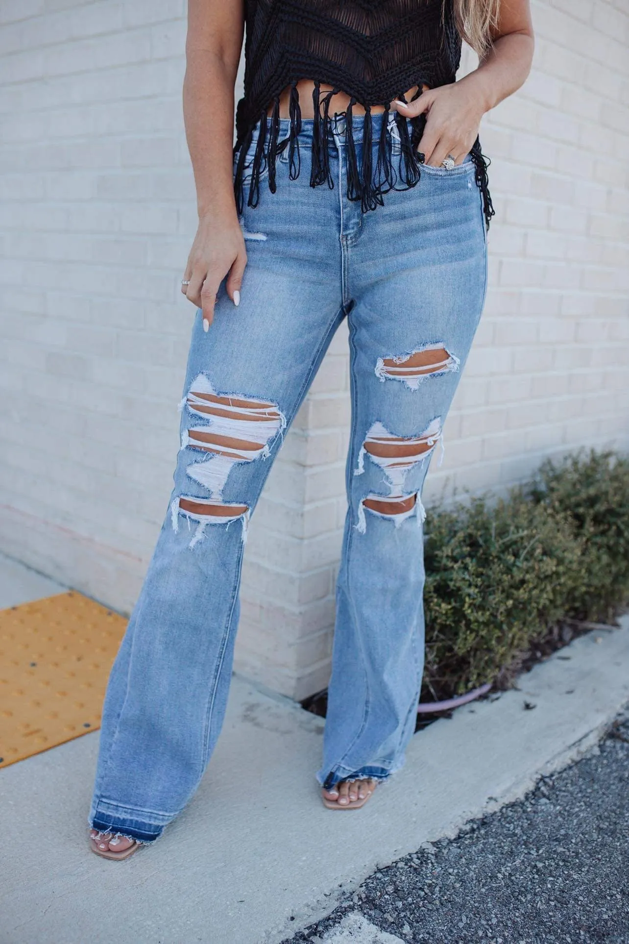 Aster High Rise Flare Jeans