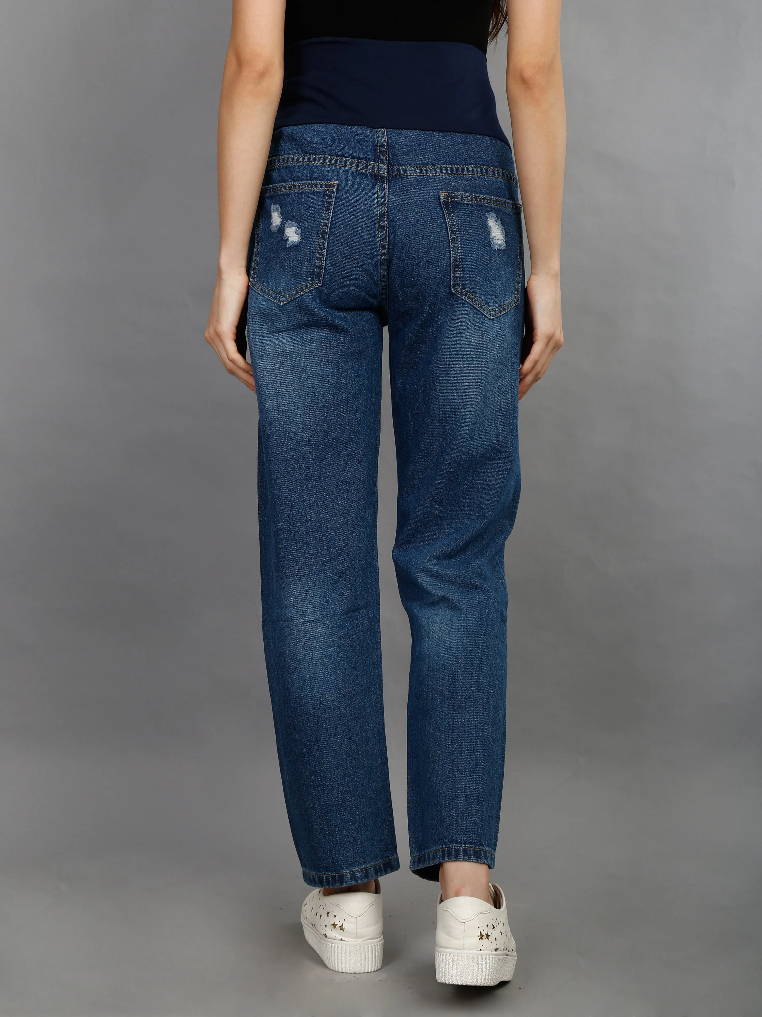 Cute Mickey Denims with Belly Support