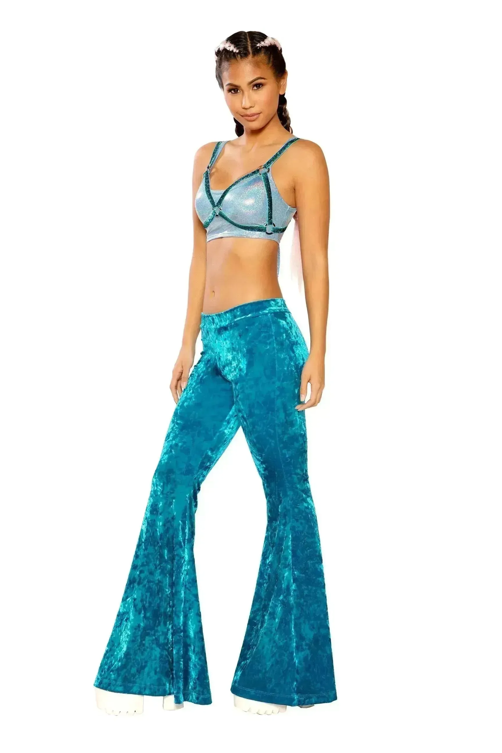 FF109 - CRUSHED VELVET BELL-BOTTOMS