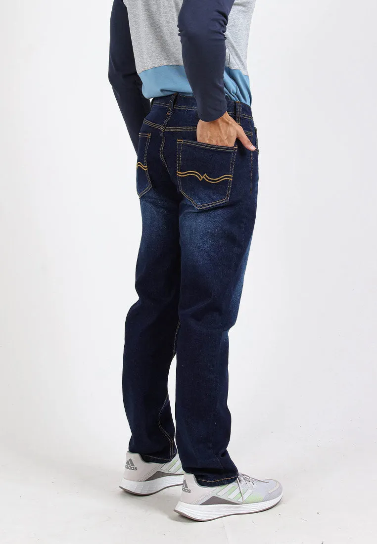 Forest Stretchable Straight Cut Jeans Men Denim Jeans Long Pants | Seluar Jeans Lelaki Straight Cut - 610206