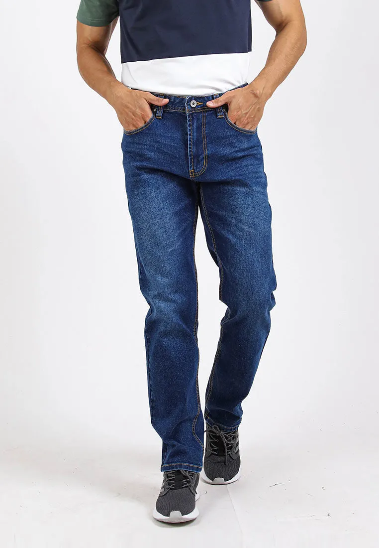 Forest Stretchable Straight Cut Jeans Men Denim Jeans Long Pants | Seluar Jeans Lelaki Straight Cut - 610206