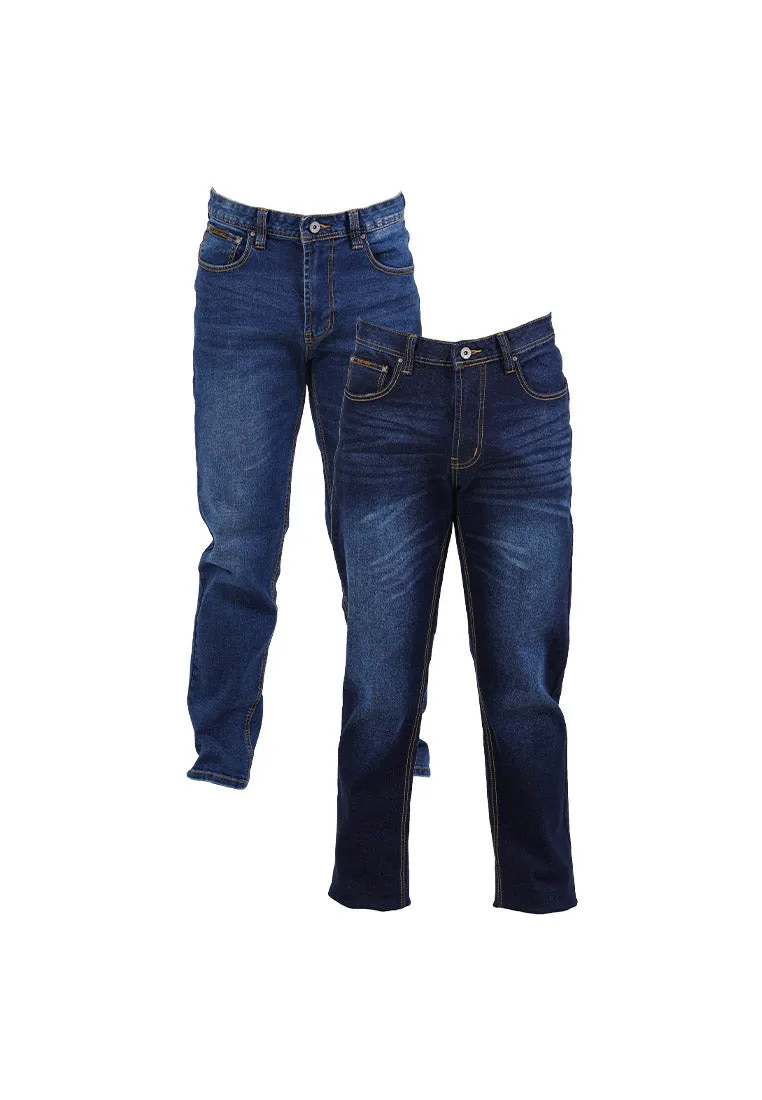 Forest Stretchable Straight Cut Jeans Men Denim Jeans Long Pants | Seluar Jeans Lelaki Straight Cut - 610206