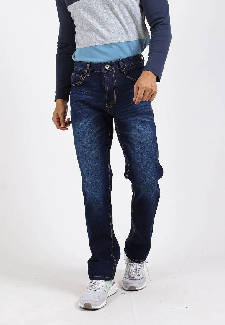 Forest Stretchable Straight Cut Jeans Men Denim Jeans Long Pants | Seluar Jeans Lelaki Straight Cut - 610206
