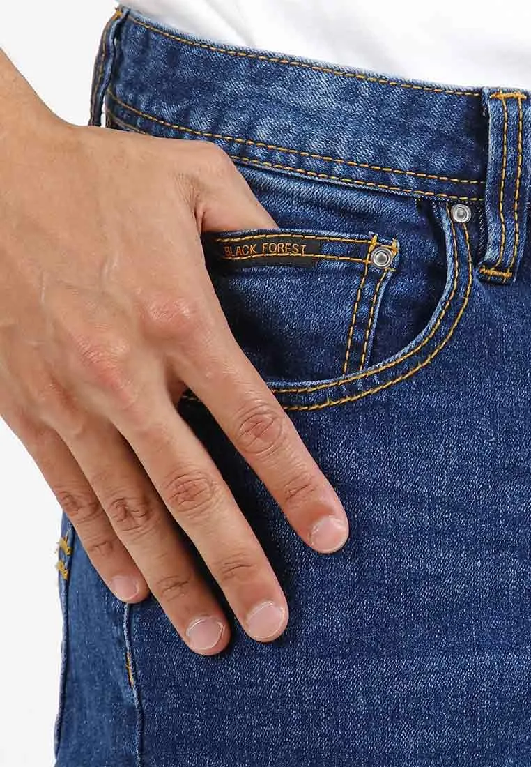 Forest Stretchable Straight Cut Jeans Men Denim Jeans Long Pants | Seluar Jeans Lelaki Straight Cut - 610206