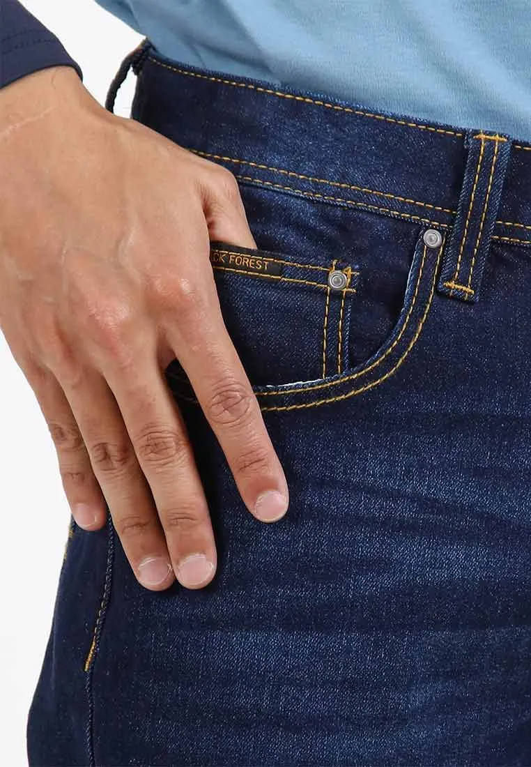 Forest Stretchable Straight Cut Jeans Men Denim Jeans Long Pants | Seluar Jeans Lelaki Straight Cut - 610206