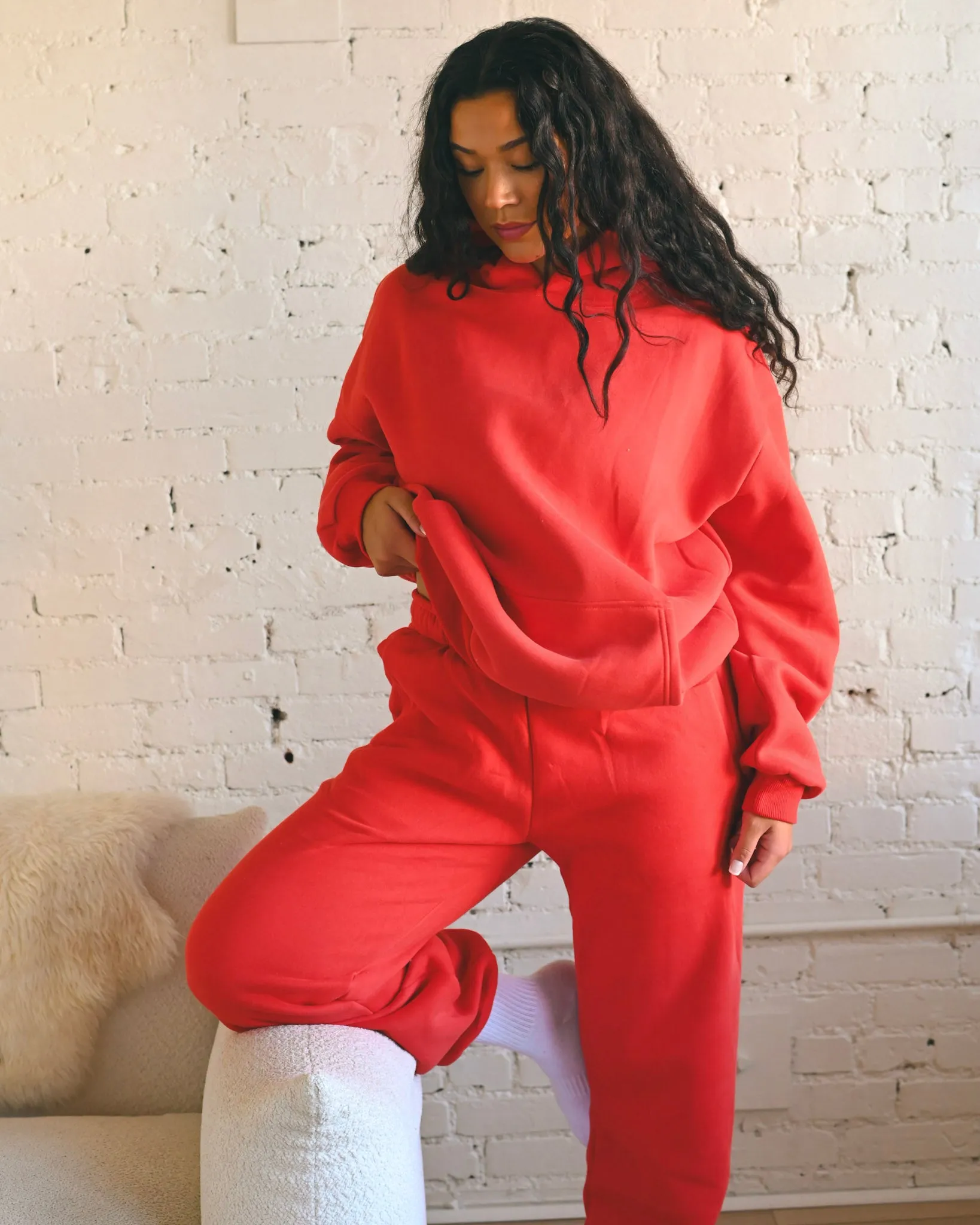 Heat Wave Orange Ultra Cozy Fleece // Hoodie