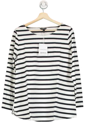 Isabella Oliver Classic Navy and White Breton Stripe Arden Maternity Top UK 12
