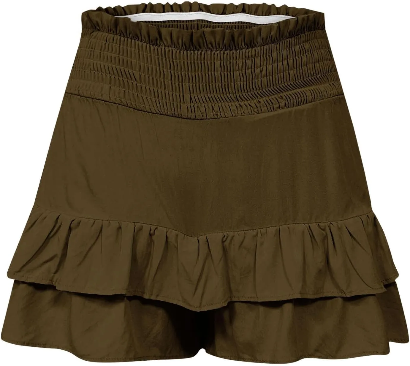 Kubbon Womens Flowy Shorts Pleated High Waisted Shorts Casual Ruffle Tiered Skorts Workout Jogger Pants Trendy Y2K Outfits
