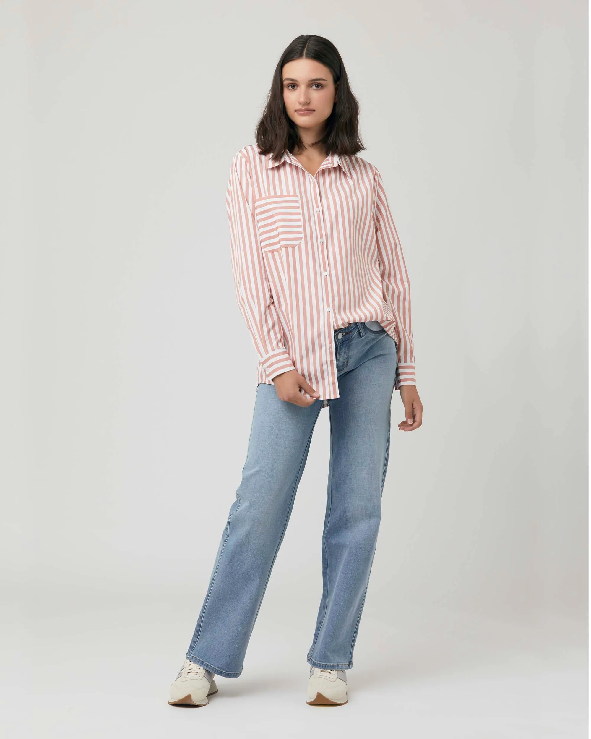 'Kyle' Wide-Leg Maternity Jeans - Light Blue