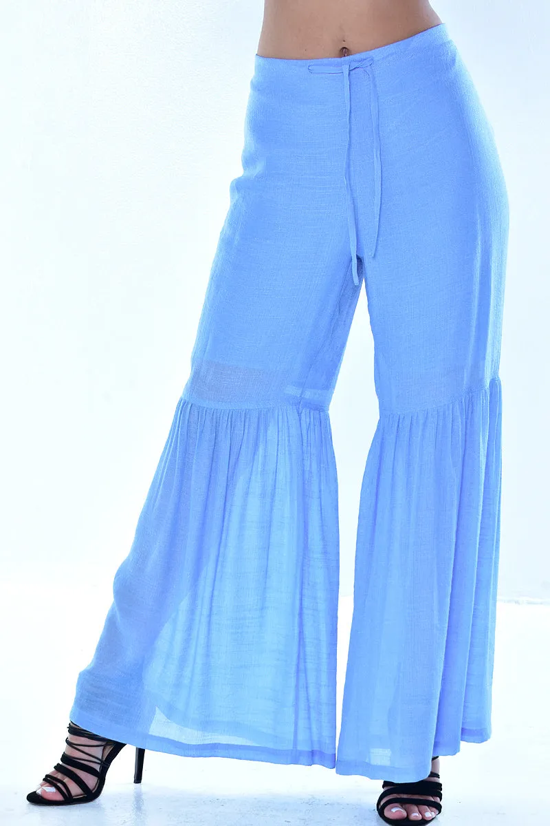 Ladies Bell Bottom Drawstring Pants by Azucar