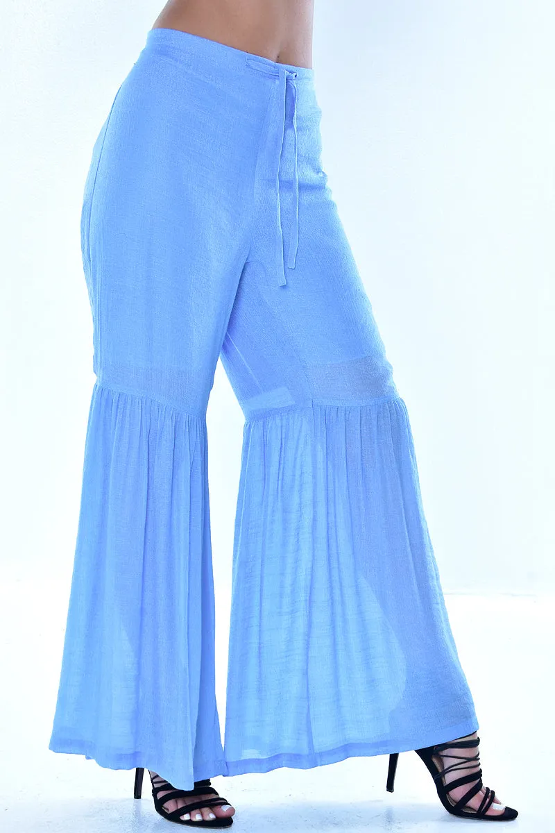 Ladies Bell Bottom Drawstring Pants by Azucar