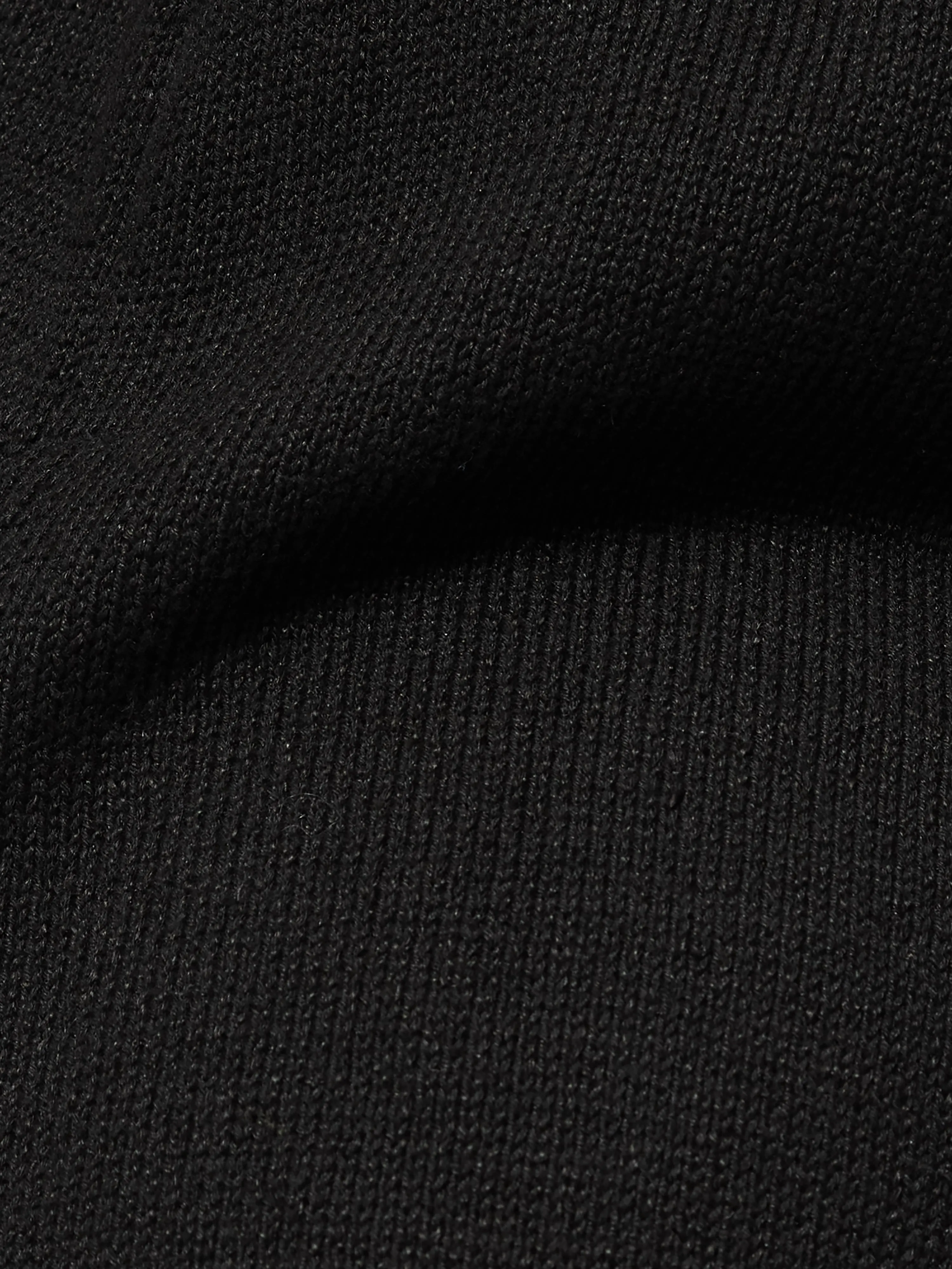 Linen Cotton Knitted Tunic | Black