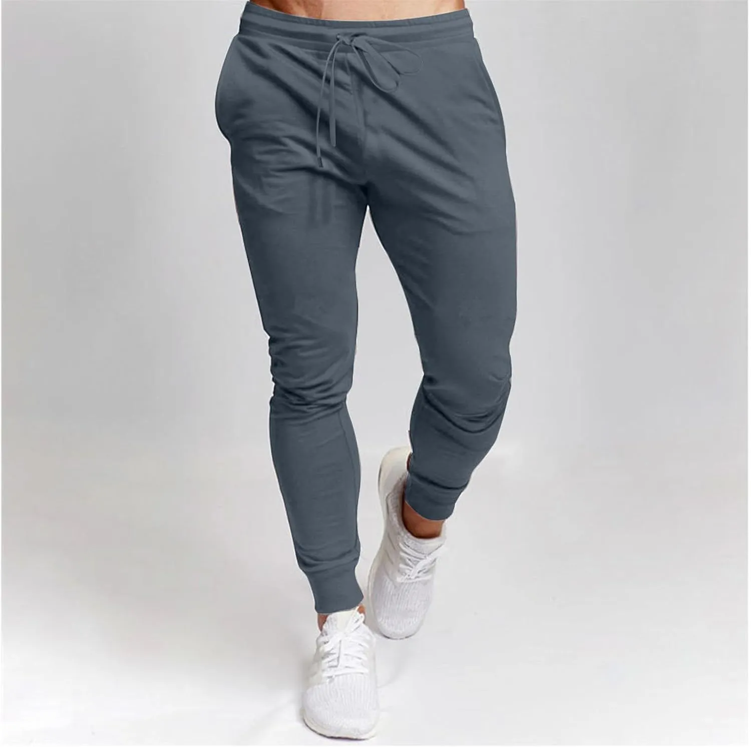 Mens Joggers Sweatpants Slim Fit Workout Training Gym Jogger Pants with Pockets Casual Drawstring Running Sweatpants