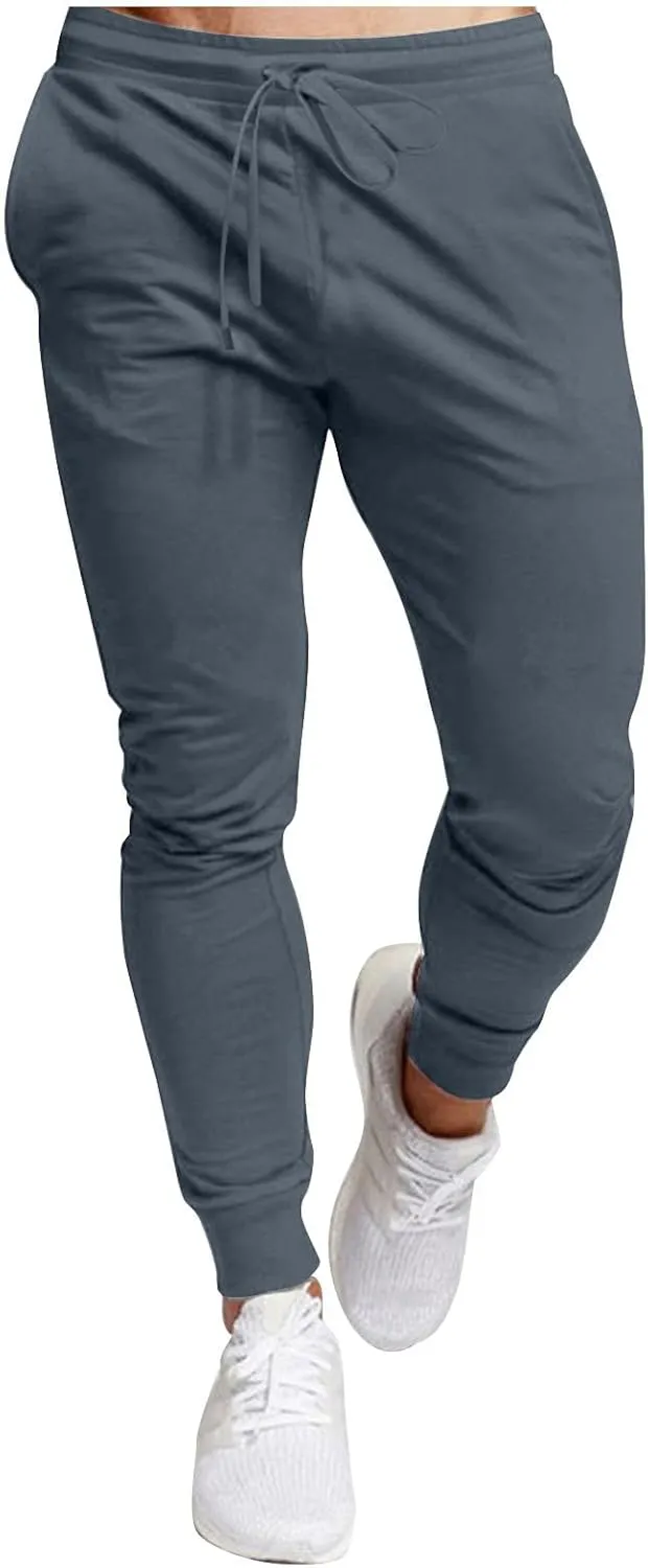 Mens Joggers Sweatpants Slim Fit Workout Training Gym Jogger Pants with Pockets Casual Drawstring Running Sweatpants