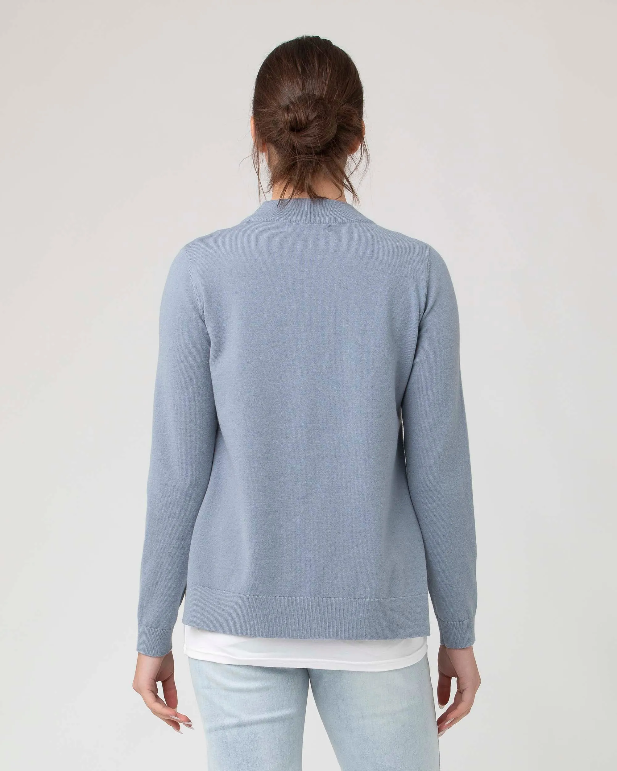 'Morgan' Side Split Nursing Knit - Petrol