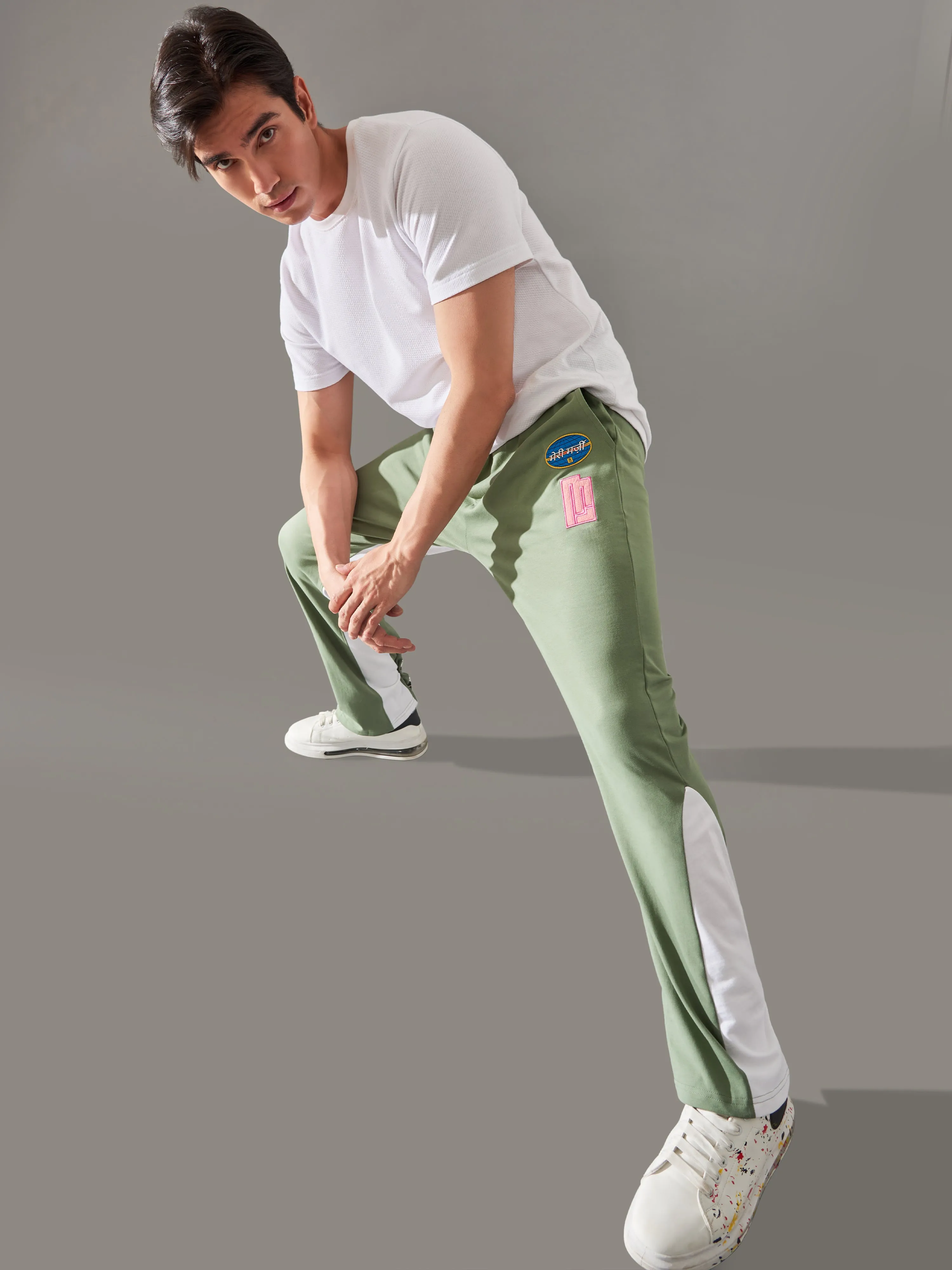 Retro Hunter Green Bell Bottom Jogger