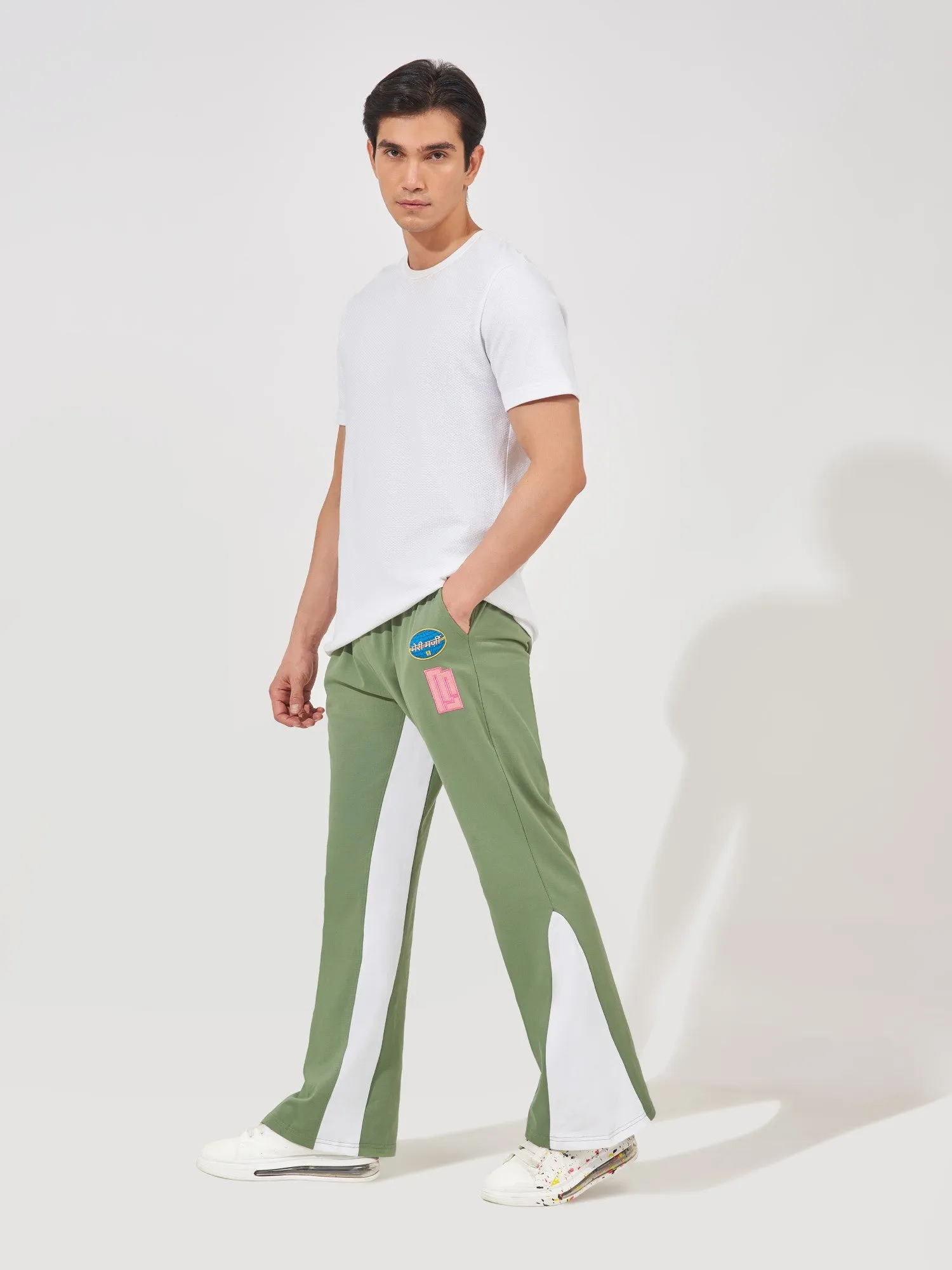 Retro Hunter Green Bell Bottom Jogger