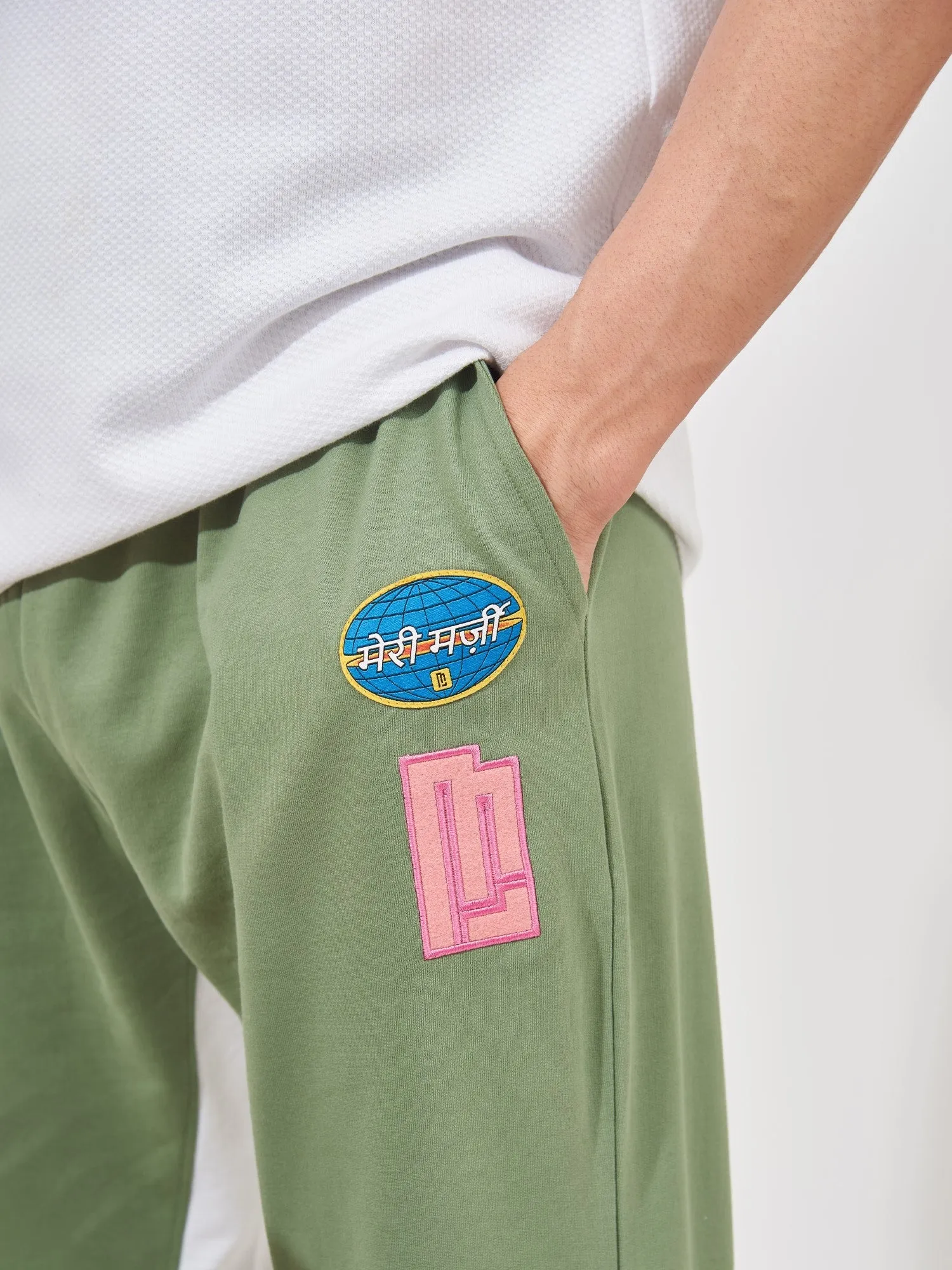 Retro Hunter Green Bell Bottom Jogger