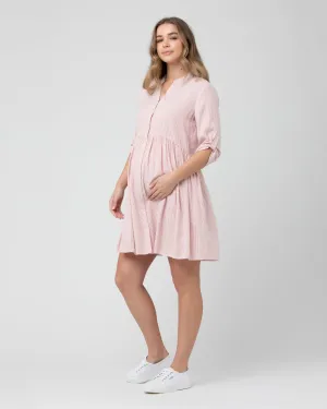 Sam Stripe Dress Terracotta/White