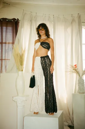 selena pant in noche two tone lace