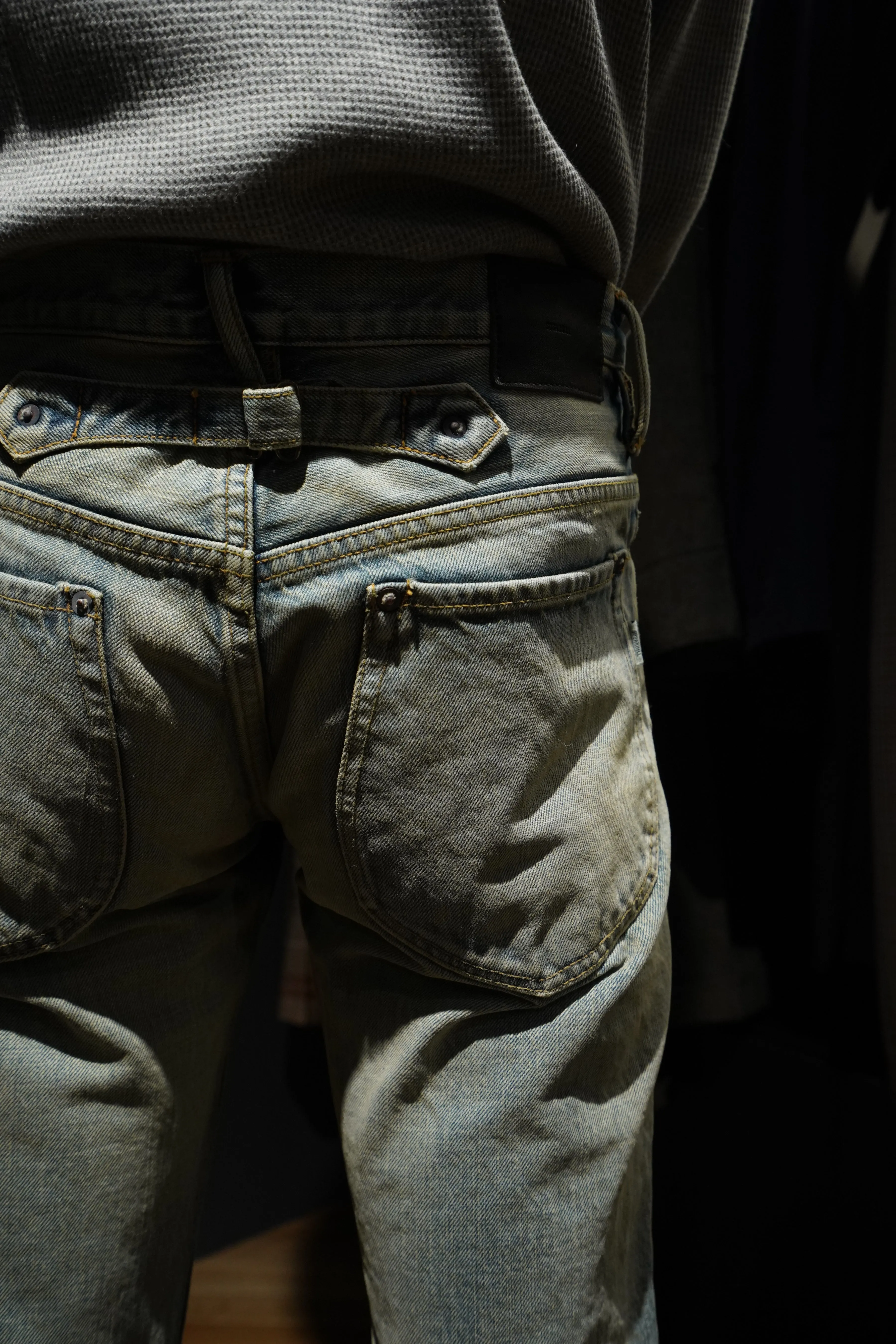 SUGARHILL FADED BELL-BOTTOM DENIM PANTS