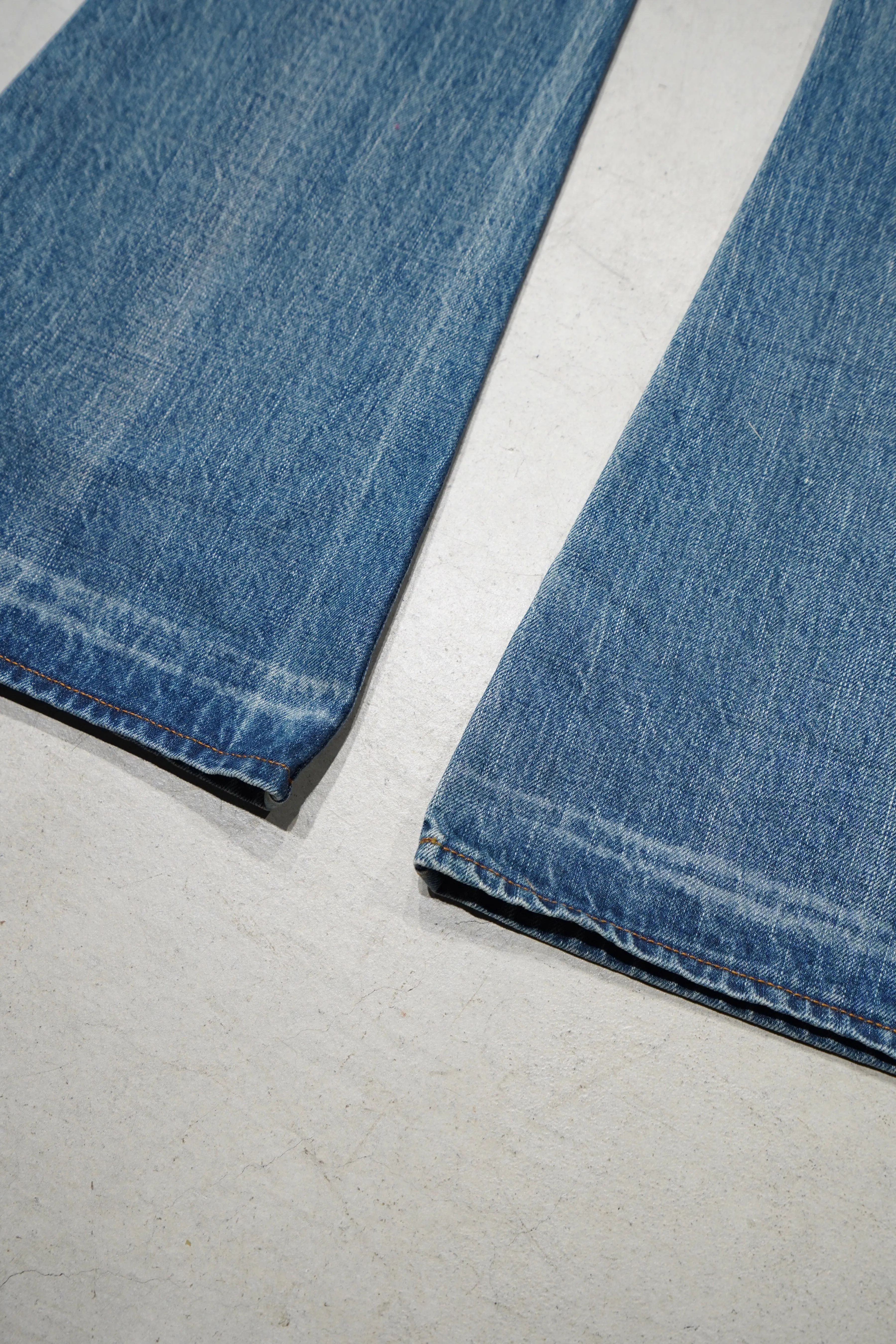 SUGARHILL FADED BELL BOTTOM DENIM PANTS