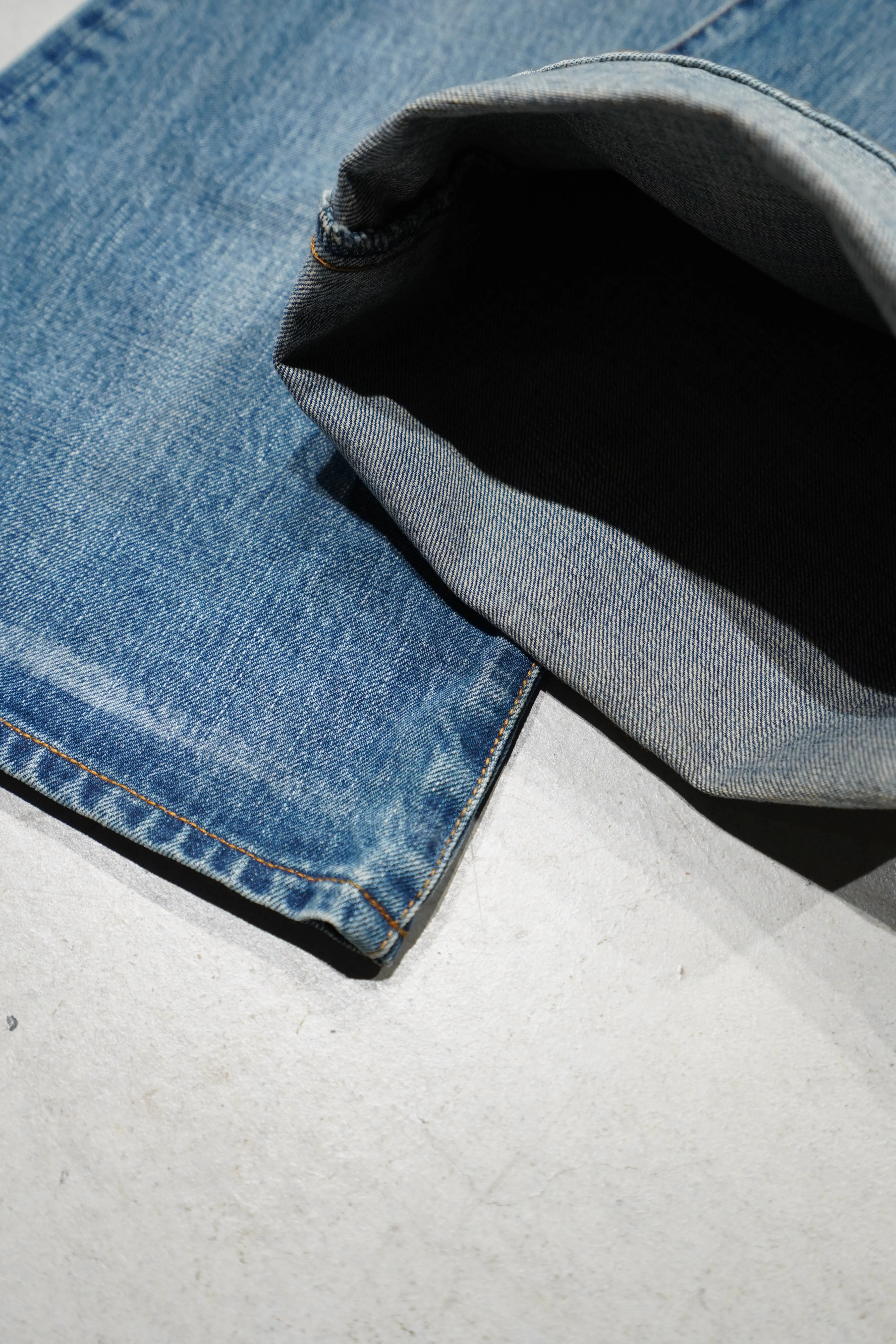 SUGARHILL FADED BELL BOTTOM DENIM PANTS