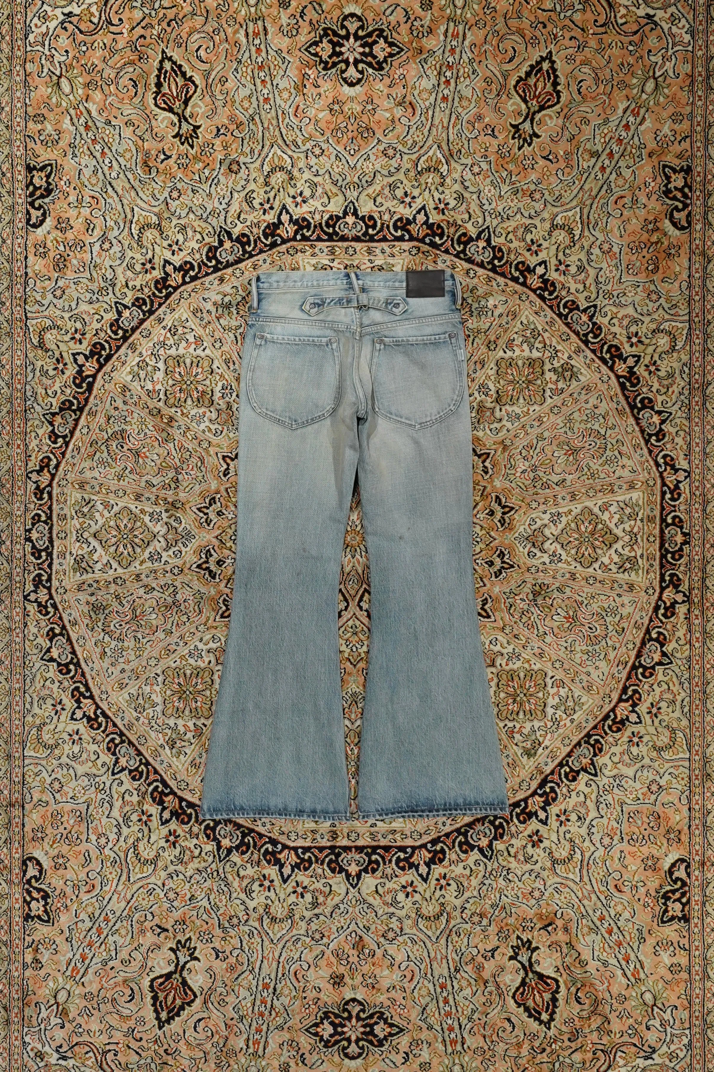 SUGARHILL FADED BELL-BOTTOM DENIM PANTS