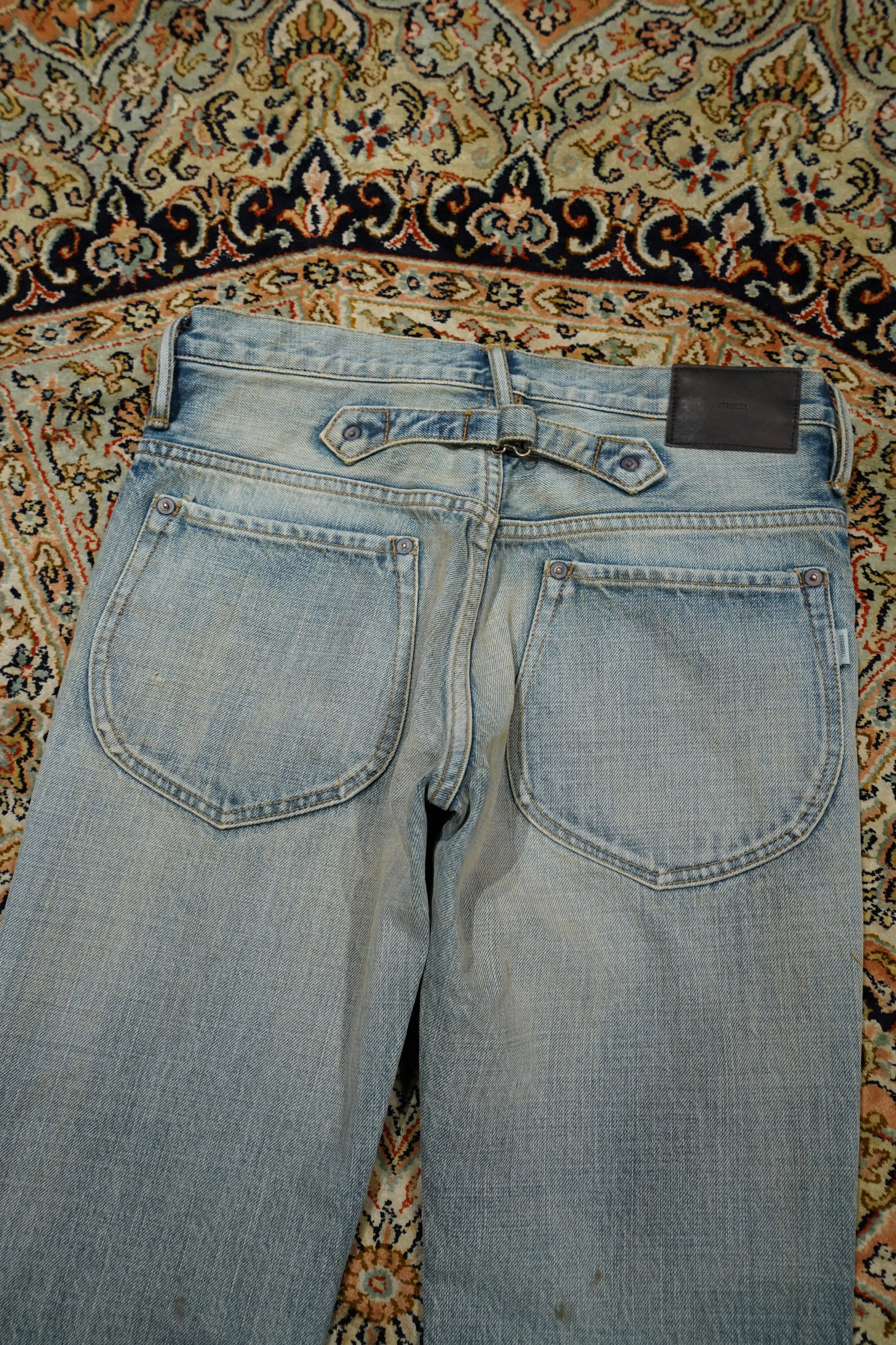 SUGARHILL FADED BELL-BOTTOM DENIM PANTS