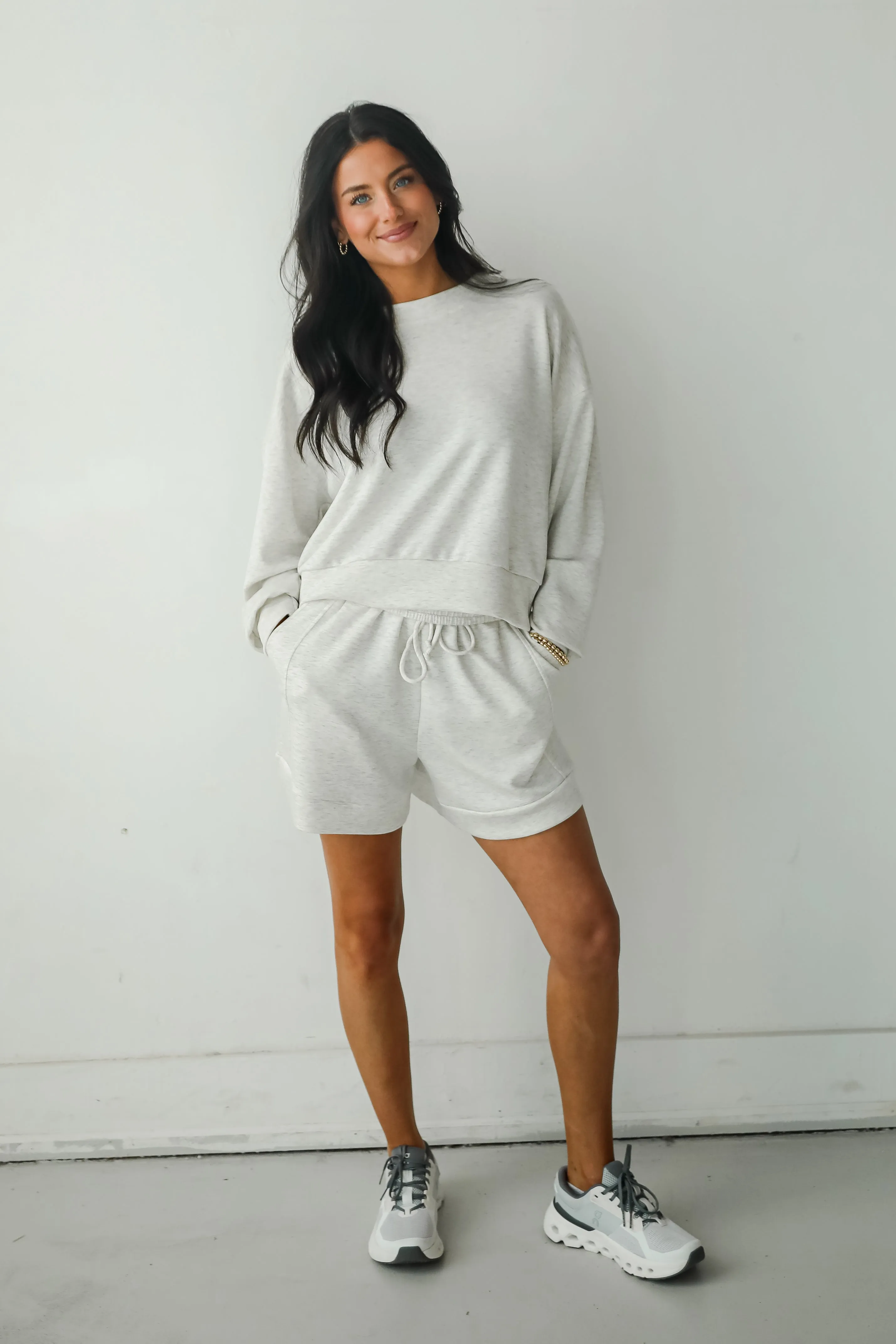 Ultra Air Soft Heather Grey Lounge Shorts