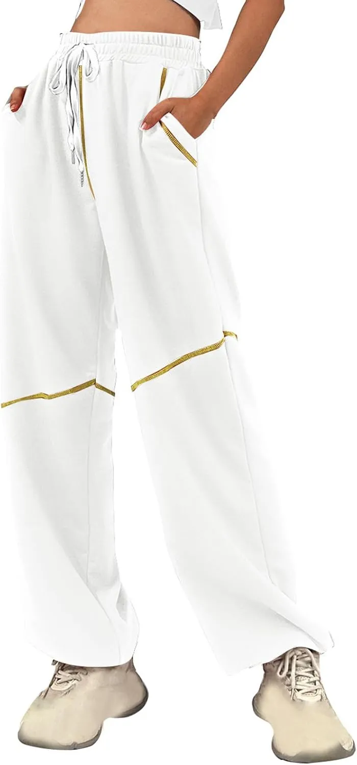 Women's 2024 Straight Leg Jeans High Waisted Capri Pants Slim Casual Denim Sports Pant Casual Dressy Pants Trousers