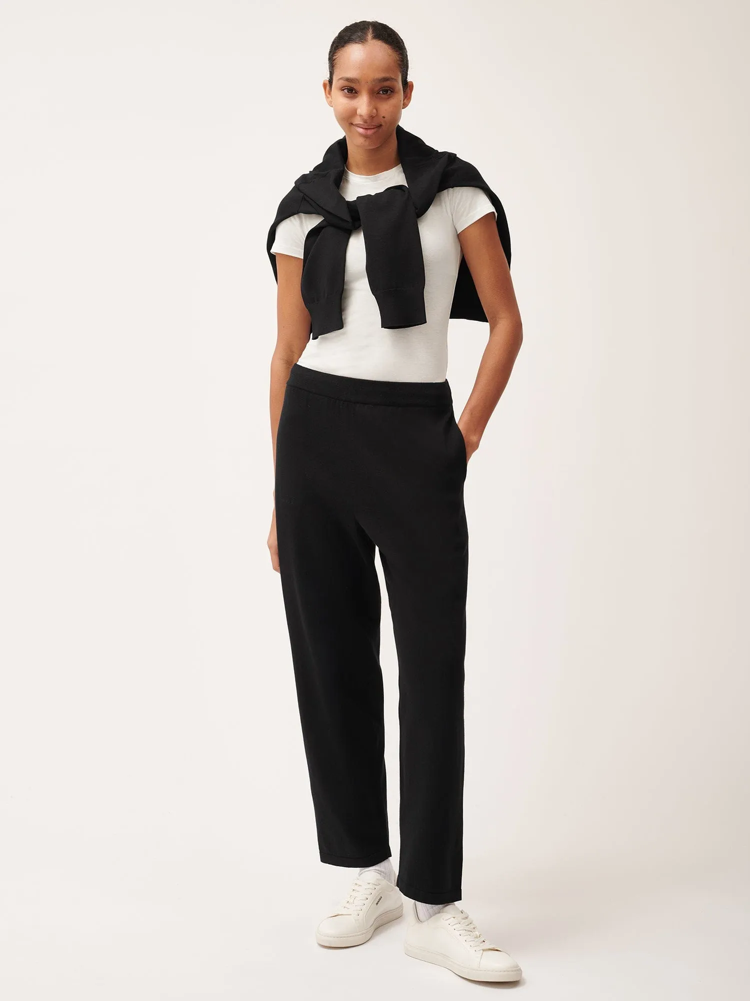 Womens DNA Knitted Straight Leg Track Pantsblack