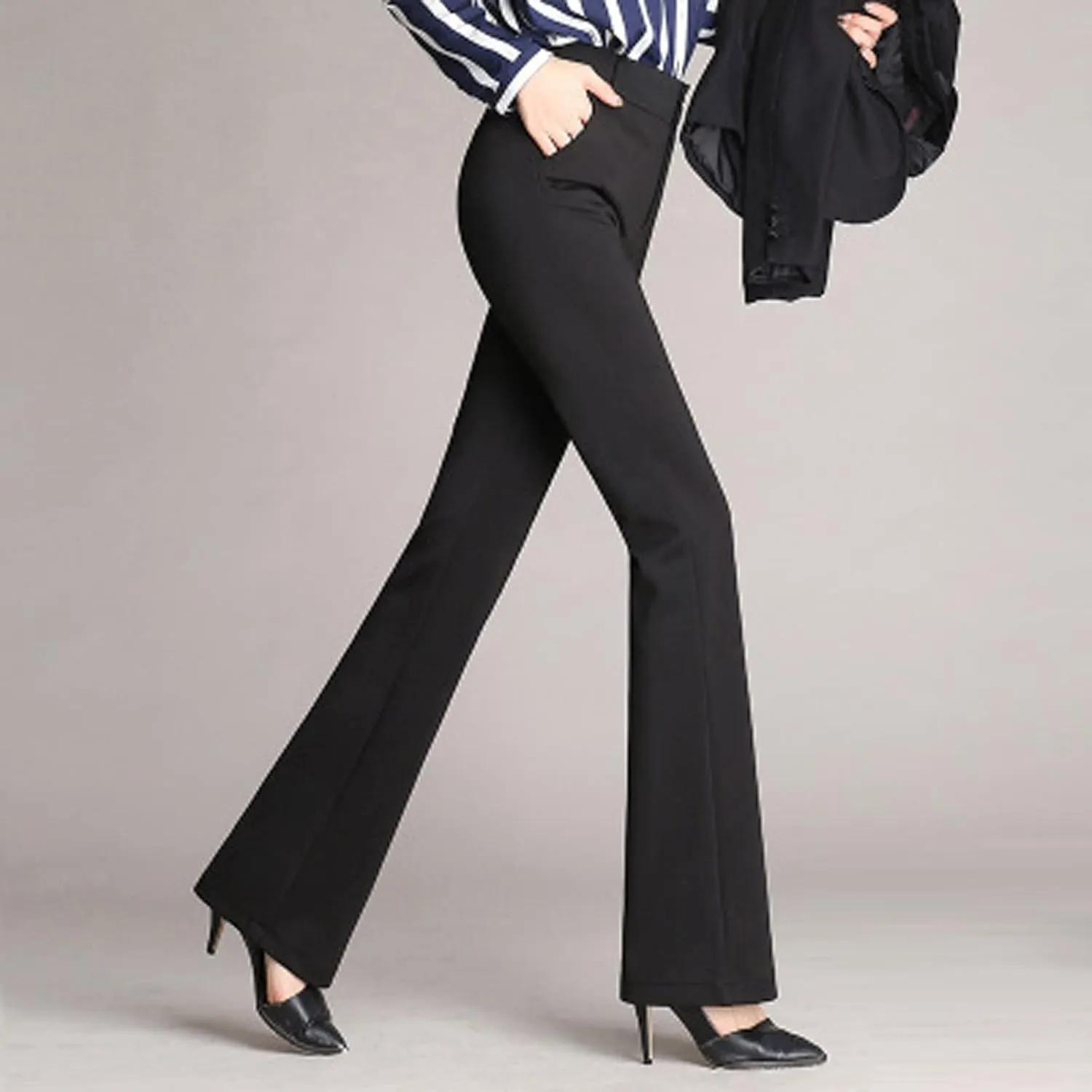 Work Pants for Women 2025 High Waist Stretch Soft Comfy Athletic Workout Yoga Pants Fashion Casual Business Trousers