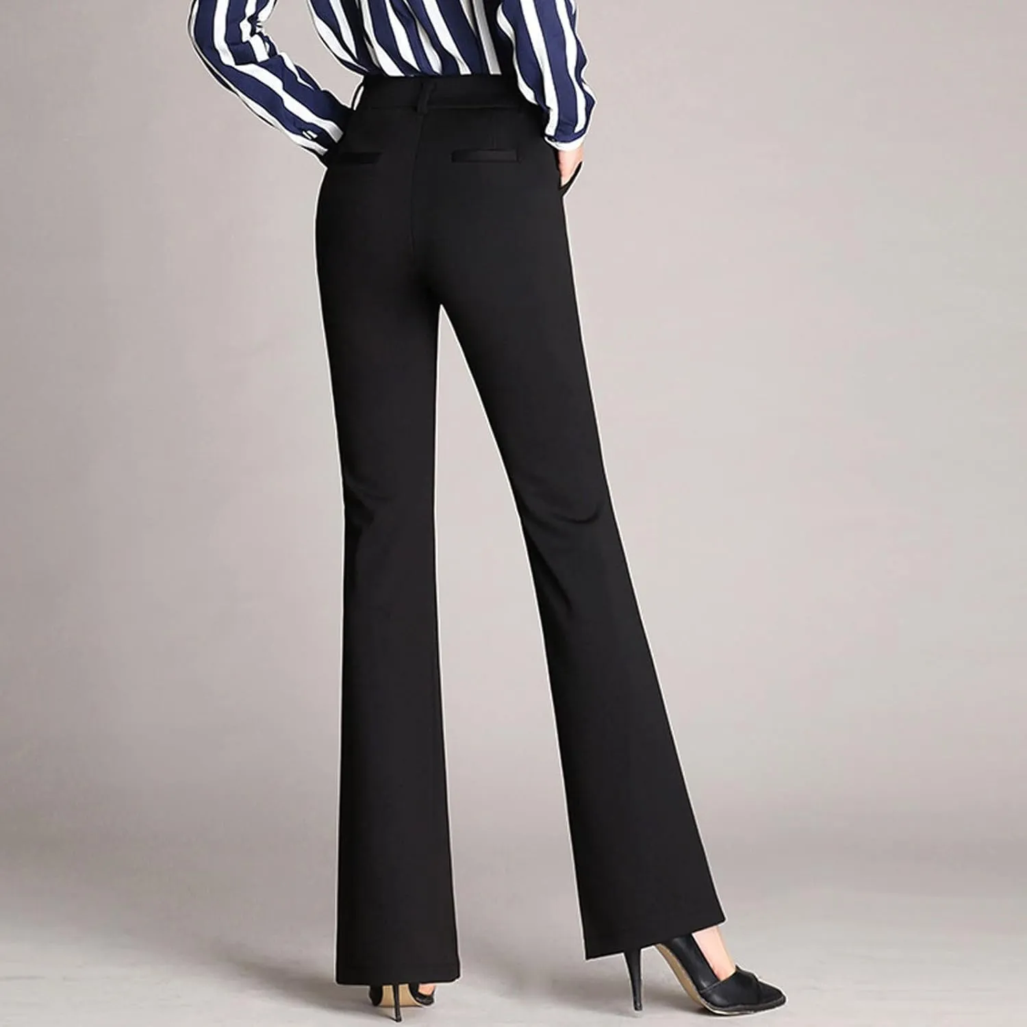 Work Pants for Women 2025 High Waist Stretch Soft Comfy Athletic Workout Yoga Pants Fashion Casual Business Trousers