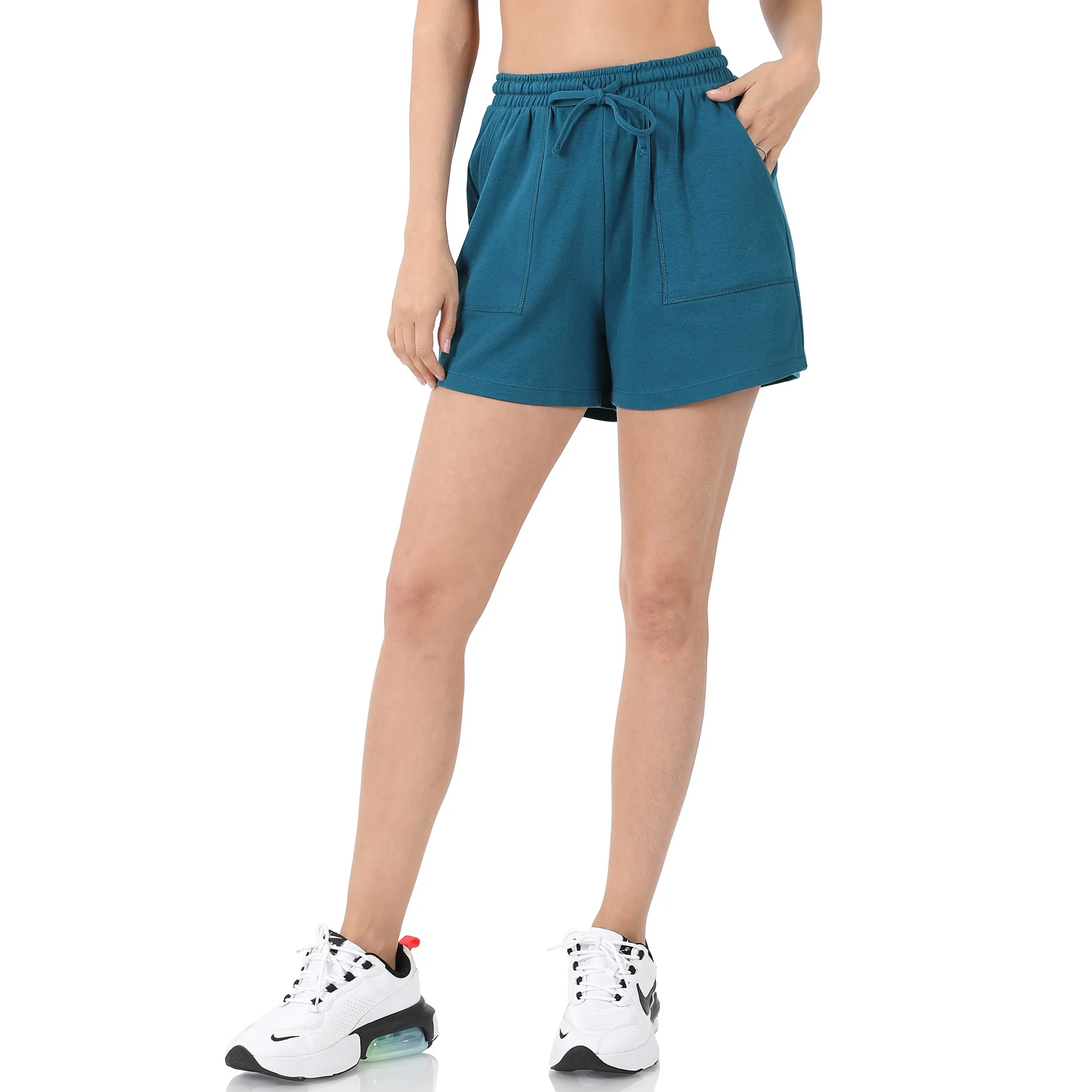 Zenana Wide Pocket Drawstring Shorts